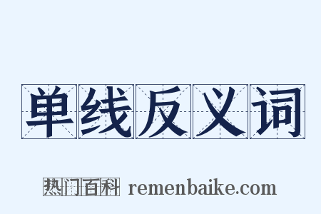 单线反义词是什么意思的图片